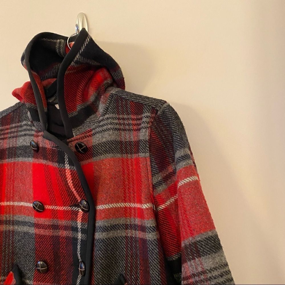 Woolrich Plaid Wool Peacoat (Medium) -> Woolrich Plaid Wool Peacoat (Medium) - Picture 7 of 15